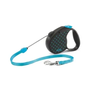 Lesa retractabila cu fir Flexi Albastra M 5 m   25 kg