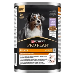 Conserva pentru caini Pro Plan Everyday Nutrition cu curcan in jeleu 400 gr