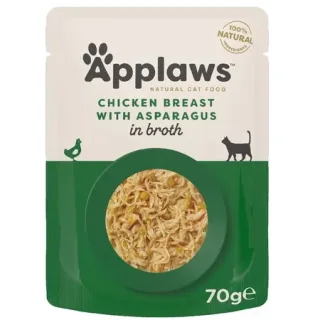 Hrana umeda pentru pisici Applaws cu pui  sparanghel 70 gr