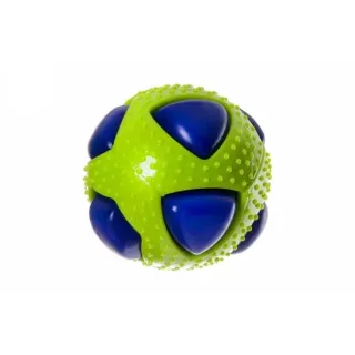 Jucarie pentru caini JK Minge verde-albastru 8 cm