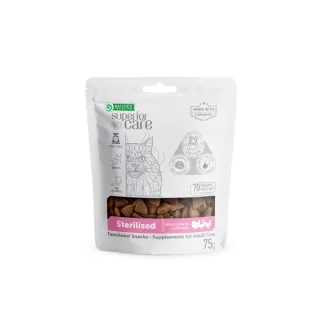 Recompense pentru pisici sterilizate Nature s Protection Superior Care, cu pasare, 75 g