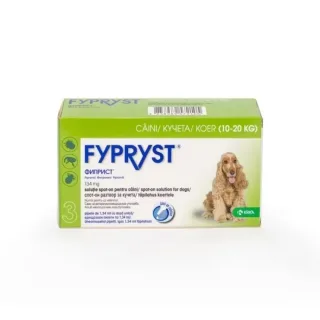Antiparazitar extern pentru caini Fypryst M 10-20 kg x 3 pipete