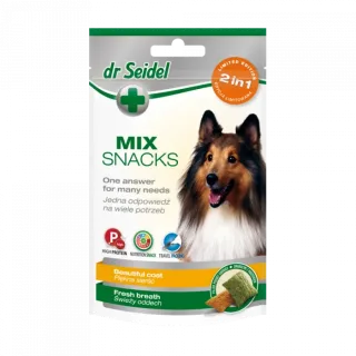 Recompense pentru caini Dr Seidel Mix Snack Blana Frumoasa 90 gr