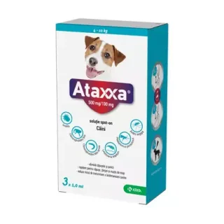 Pipeta antiparazitara pentru caini 4-10 kg Ataxxa ( 3 pipete )