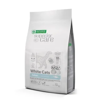 Hrana uscata pentru pisici Grain Free Nature s Protection Superior Care White Cats cu hering 1,5 kg