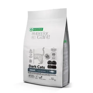 Hrana uscata fara cereale pentru pisici Nature s Protection Superior Care Dark Cats, cu hering, 1,5 kg