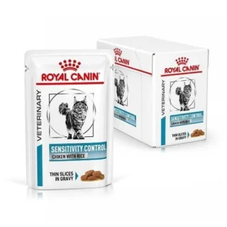 Set 12 buc x 85 g Hrana dietetica pentru pisici Royal Canin Sensitivity Control