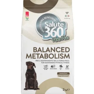 Hrana uscata pentru caini Salute 360 Fiber Plus Balanced Metabolism cu porc, 2 kg