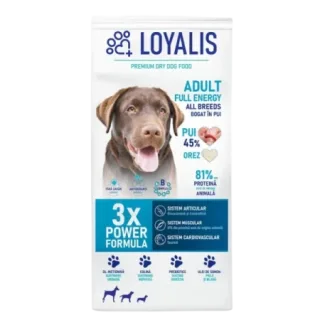 Hrana uscata pentru caini Loyalis Adult Full Energy cu pui 10 kg