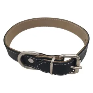 Zgarda din piele pentru caini Nr.3 Petro Neagra 2,3 x 50 cm