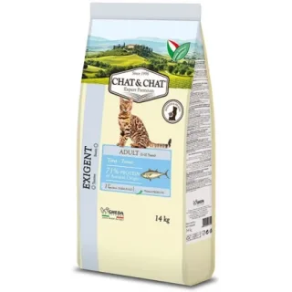 Hrana uscata pentru pisici Chat  Chat Adult cu ton  mazare 14 kg