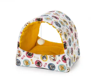 Culcus pentru pisici Casuta Leopet Multicolor