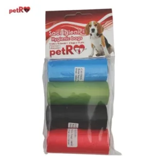 Pungi igienice color Petro 4 role   15 buc