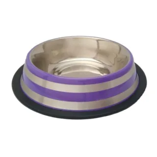 Castron metalic pentru caini Strip 0,8 L