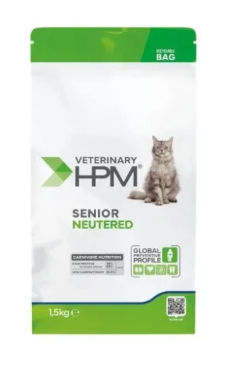 Hrana uscata pentru pisici Virbac HPM Senior Neutered 1,5 kg