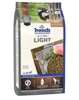 BOSCH Light Hrana uscata caini adulti cu tendinta de ingrare, cu pui si orez 1 kg