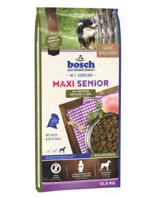 BOSCH Maxi Senior Hrana uscata cu pasare si orez pentru cainii adulti 12,5 kg
