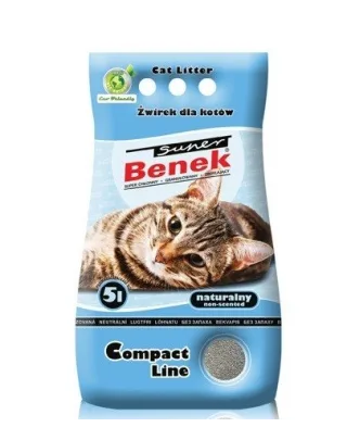 Benek Super Compact Blue nisip pentru litiera 5 L