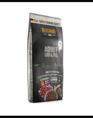 BELCANDO Adult hrana uscata pentru cainii adulti sensibili, cu miel si orez, talie M-XL, 12.5  kg