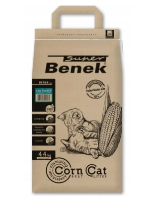 BENEK Super Corn Cat Ultra Asternut din porumb pentru litiera, briza marii 7 l