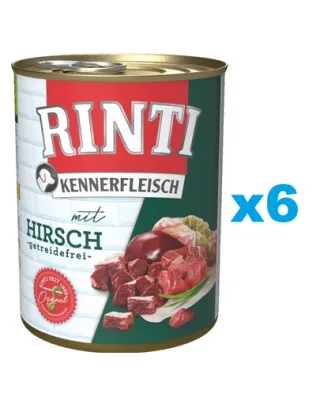 RINTI Kennerfleisch Venison hrana caine adult 6x800 g vanat