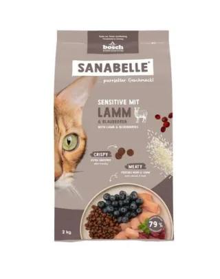 SANABELLE Sensitive hrană pentru pisici cu sistem digestiv sensibil cu miel, 2 kg