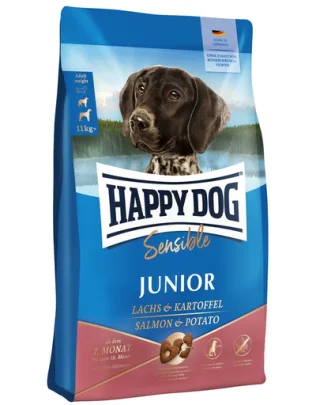 HAPPY DOG Sensible Junior Lachs Hrana uscata pentru caini junior cu sensibilitati 10 kg