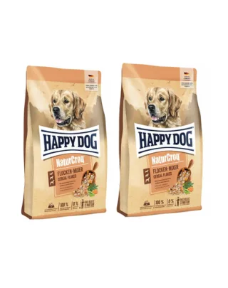 HAPPY DOG NaturCro Flocken Mixer 20 kg (2x10 kg) fulgi cereale pentru caini
