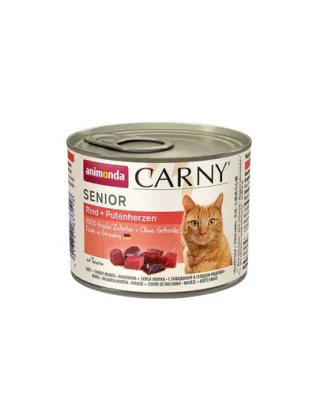 ANIMONDA Carny Senior Vită și Inimă de Curcan 200 g