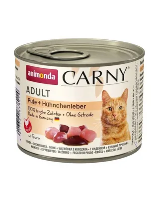 ANIMONDA Carny Adult hrana pisica adulta, curcan si ficat de pui 200 gr