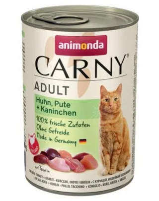 ANIMONDA Carny Adult pui, curcan și iepure 400 gr