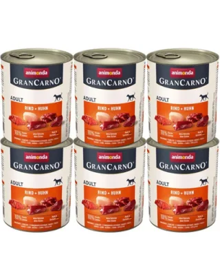 ANIMONDA GranCarno Conserve cu vita si pui pentru caini 6 x 800 g