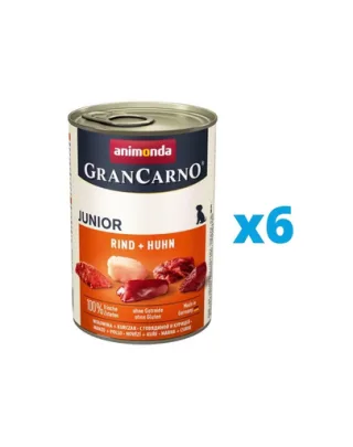 ANIMONDA GranCarno Junior zpachet conserve catei, cu vita si pui 6 x 800 g