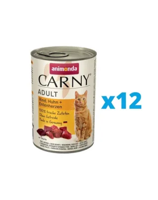 ANIMONDA Carny set vita, pui, inimi rata pentru pisici 12 x 400 g