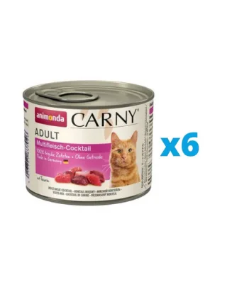 ANIMONDA Carny Conserve pisici, cu vita, pui si vanat 6 x 200 g