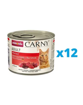 ANIMONDA Carny Adult Hrana umeda pentru pisici, cu vita 12 x 200 g