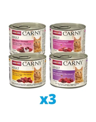 ANIMONDA Carny Set conserve hrana umeda pentru pisici, mix sortimente 12 x 200 g