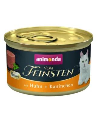ANIMONDA Vom Feinsten Mousse hrană umedă tip mousse pentru pisici cu pui și iepure 85 g