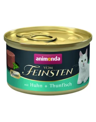 ANIMONDA Vom Feinsten Mousse hrană umedă tip mousse pentru pisici cu pui și ton 85 g