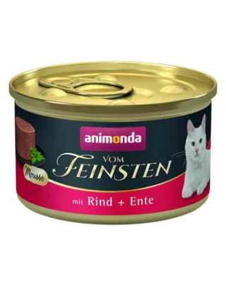 ANIMONDA Vom Feinsten Mousse hrană umedă tip mousse pentru pisici cu vită și rață 85 g