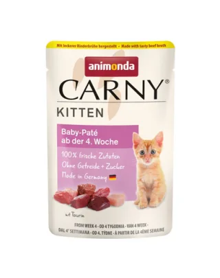 ANIMONDA Carny Kitten Pouch Baby pate 85 g hrană umedă pentru pui de pisică