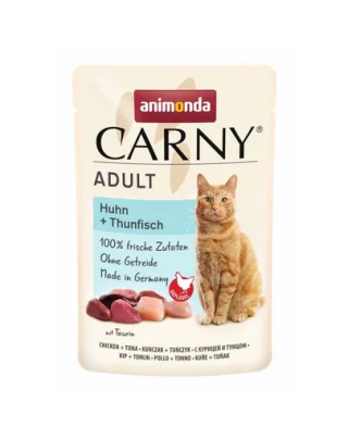 ANIMONDA Carny Adult hrană umedă pentru pisici cu pui și ton 85 g