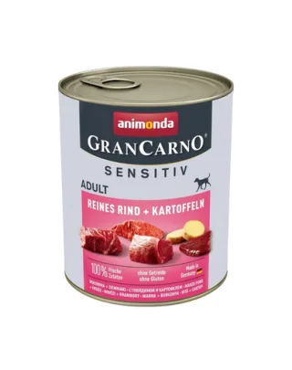 ANIMONDA Grancarno Sensitive Hrana umeda cu carne de vita si cartofi pentru cainii adulti 800 g