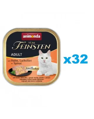 ANIMONDA Vom Feinsten Pate hrana pisica 32x100g pui, somon si spanac