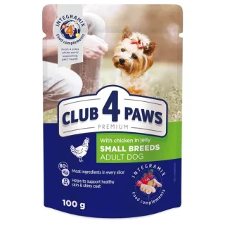 Hrana umeda premium caini, Club 4 Paws Adult Mini, Pui, 100 g