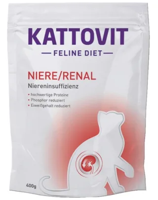 KATTOVIT Feline Diet Niere/Renal hrana uscata dietetica pentru pisici cu afectiuni renale 400 g
