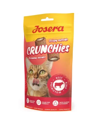 JOSERA Crunchies Beef 60 g recompense crocante pentru pisici, cu vita