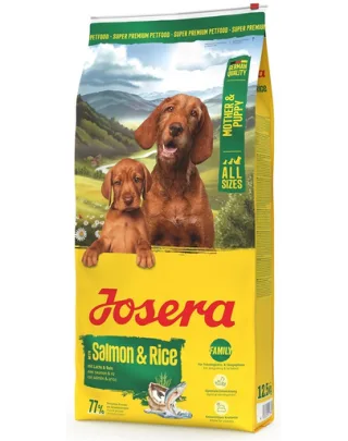JOSERA Mother and Puppy Salmon with Rice 2x12,5kg hrană cățeluși, femele gestante și femele care alăptează