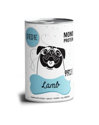 PAKA ZWIERZAKA PEPE Hrană umedă monoproteică cu miel 99% 800 g