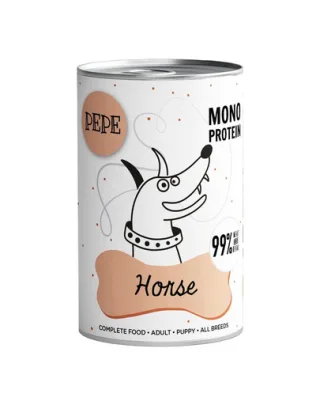PAKA ZWIERZAKA PEPE Horse 99% (cal) 400g alimente monoproteice